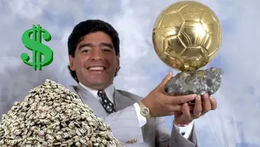 Diego Armando Maradona con el Balón e Oro del Mundial México 1986 | Foto: Oronoticias