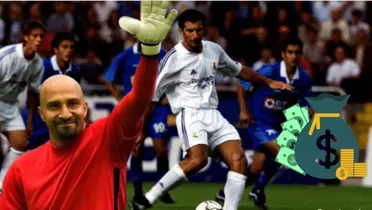 Figo patea el primer penal fallado vs Óscar Pérez en 2001. | Foto: Vamos Azul