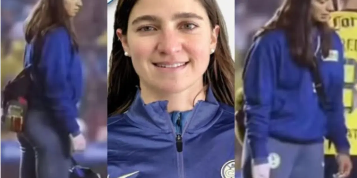 Doctora del América atendiendo a jugadores de las Águilas ante Xolos (Fuente: TUDN) 