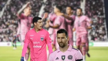 Esteban Andrada, portero de Rayados, durante un partido de Liga MX
