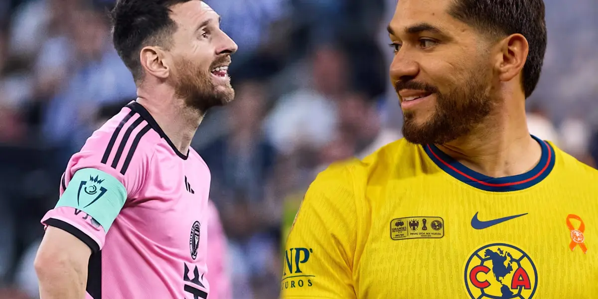 Lionel Messi  Henry Martín en el campo de juego (Fuente: El Financiero) 